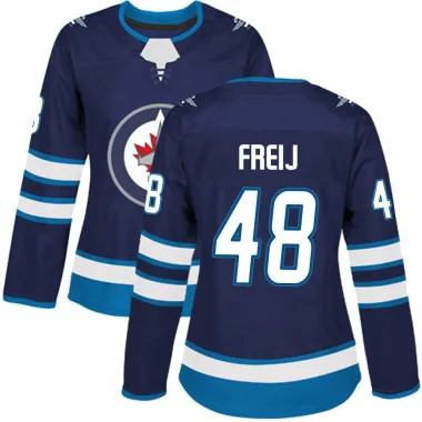 Authentic Alfons Freij Navy Winnipeg Jets Home Jersey - Women's
