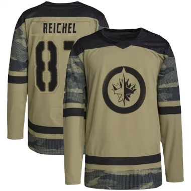 Authentic Kristian Reichel Camo Winnipeg Jets Military Appreciation Practice Jersey - Youth