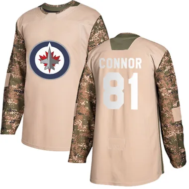 Authentic Kyle Connor Camo Winnipeg Jets Veterans Day Practice Jersey - Youth