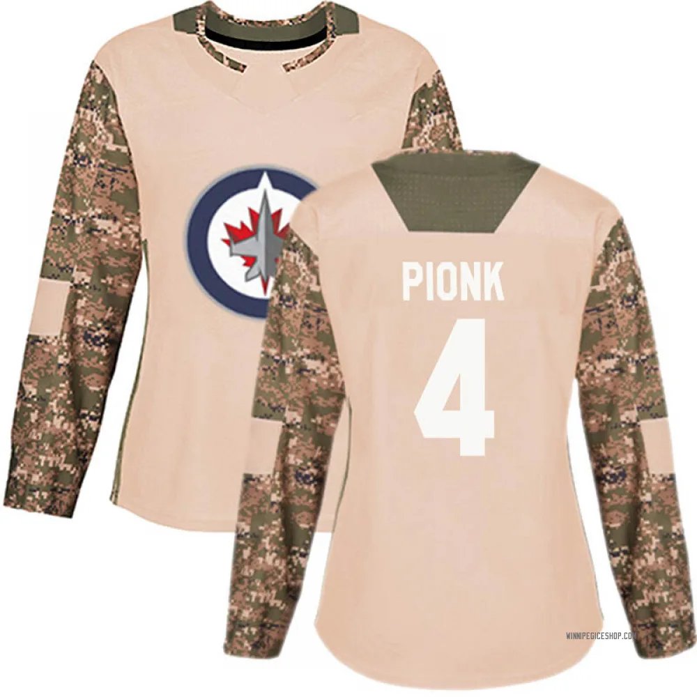 Authentic Neal Pionk Camo Winnipeg Jets Veterans Day Practice Jersey - Women's