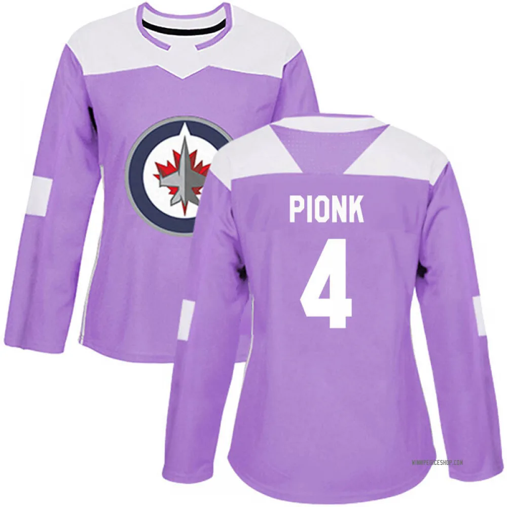 Authentic Neal Pionk Purple Winnipeg Jets Fights Cancer Practice Jersey - Women's