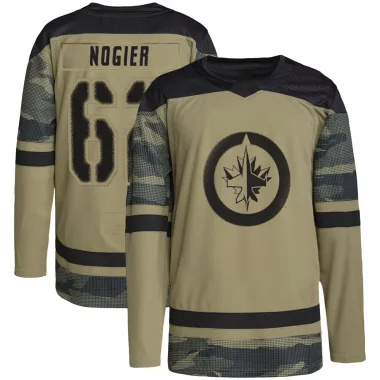 Authentic Nelson Nogier Camo Winnipeg Jets Military Appreciation Practice Jersey - Youth