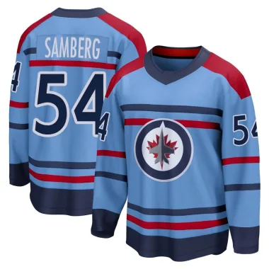 Breakaway Dylan Samberg Light Blue Winnipeg Jets Anniversary Jersey - Youth