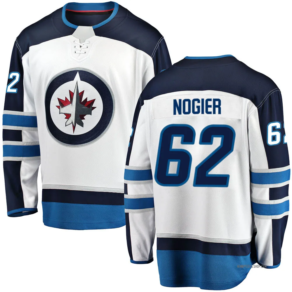 Breakaway Nelson Nogier White Winnipeg Jets Away Jersey - Youth